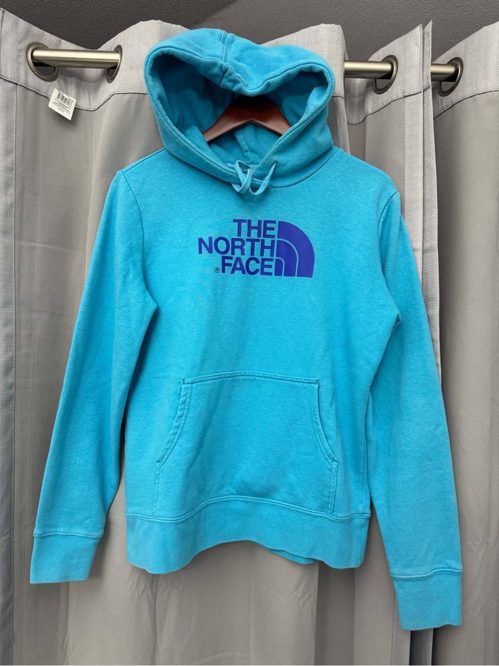 The North Face Teal Blue Logo Hoodie Medium